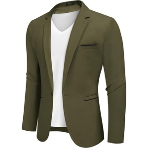 image:imageCOOFANDY Mens Casual Blazers Sport Coats Slim Fit Cotton Sport Jackets 1 Button Lightweight Suit JacketsB Army Green