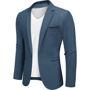 image:imageCOOFANDY Mens Casual Blazers Sport Coats Slim Fit Cotton Sport Jackets 1 Button Lightweight Suit JacketsB Royal Blue