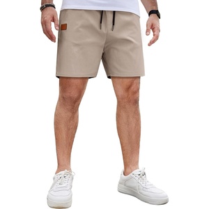 image:imageCOOFANDY Mens Casual Cotton Shorts Summer Beach 5 Inch Shorts Lightweight Drawstring Elastic Waist Chino Golf ShortsLight Khaki