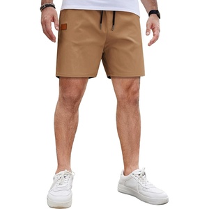 image:imageCOOFANDY Mens Casual Cotton Shorts Summer Beach 5 Inch Shorts Lightweight Drawstring Elastic Waist Chino Golf ShortsYellow