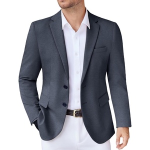 image:imageCOOFANDY Mens Casual Knit Blazer Stretch Slim Fit Sport Coat Two Button Lightweight Suit JacketsNavy Blue