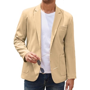 image:imageCOOFANDY Mens Casual Linen Blazer Lightweight Regular Fit Sport Coat One Button Suit Jacket01light Khaki
