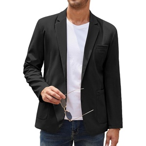 image:imageCOOFANDY Mens Casual Linen Blazer Lightweight Regular Fit Sport Coat One Button Suit JacketBlack