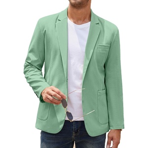image:imageCOOFANDY Mens Casual Linen Blazer Lightweight Regular Fit Sport Coat One Button Suit JacketLight Green