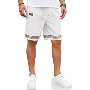 image:imageCOOFANDY Mens Casual Linen Shorts Elastic Waist Drawstring Loose Fit Summer Beach Vacation Shorts with PocketsBoho Jacquard 1
