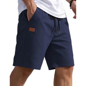 image:imageCOOFANDY Mens Casual Shorts 9 Chino Cotton Shorts Summer Beach Drawstring Shorts with PocketsNavy Blue