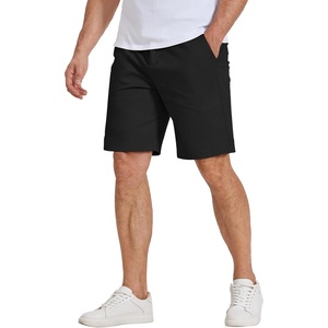 image:imageCOOFANDY Mens Casual Shorts 9 Elastic Waist Chino Shorts Lightweight Summer Dress Shorts with PocketsBlack