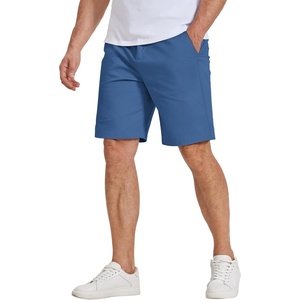 image:imageCOOFANDY Mens Casual Shorts 9 Elastic Waist Chino Shorts Lightweight Summer Dress Shorts with PocketsDark Blue