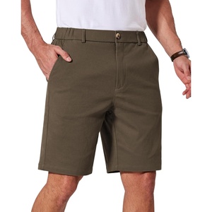 image:imageCOOFANDY Mens Casual Shorts ClassicFit 9 Chino Shorts Cotton Stretch Golf Short with 4 PocketsDark Olive
