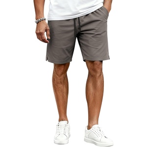 image:imageCOOFANDY Mens Casual Shorts Cotton Drawstring Elastic Waist Lightweight 9 Chino Golf Shorts Summer Beach ShortsDark Grey