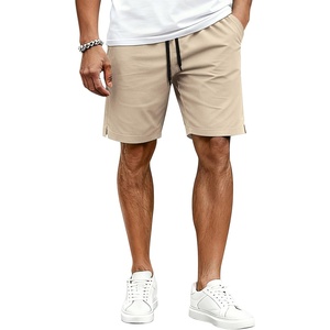 image:imageCOOFANDY Mens Casual Shorts Cotton Drawstring Elastic Waist Lightweight 9 Chino Golf Shorts Summer Beach ShortsLight Khaki