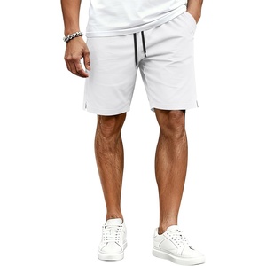 image:imageCOOFANDY Mens Casual Shorts Cotton Drawstring Elastic Waist Lightweight 9 Chino Golf Shorts Summer Beach ShortsWhite