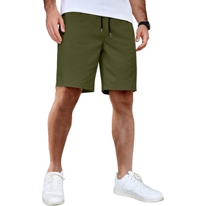 image:imageCOOFANDY Mens Casual Shorts Cotton Elastic Waist Drawstring Shorts Lightweight Summer Beach ShortsArmy Green