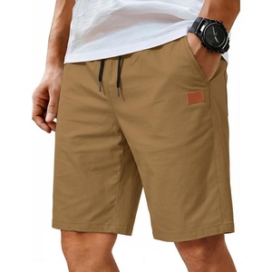 image:imageCOOFANDY Mens Casual Shorts Cotton Elastic Waist Drawstring Shorts Lightweight Summer Beach ShortsAturmeric
