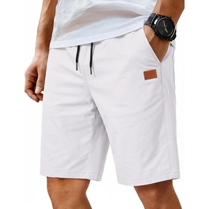 image:imageCOOFANDY Mens Casual Shorts Cotton Elastic Waist Drawstring Shorts Lightweight Summer Beach ShortsAwhite