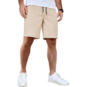 image:imageCOOFANDY Mens Casual Shorts Cotton Elastic Waist Drawstring Shorts Lightweight Summer Beach ShortsBeige