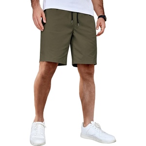 image:imageCOOFANDY Mens Casual Shorts Cotton Elastic Waist Drawstring Shorts Lightweight Summer Beach ShortsDark Green