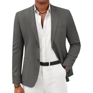 image:imageCOOFANDY Mens Casual Sport Coat Lightweight Two Button Blazer Slim Fit Business JacketsDark Grey