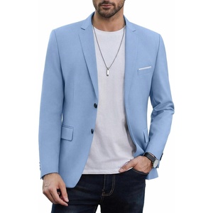 image:imageCOOFANDY Mens Causal Blazer Two Button Suit Jackets Lightweight Slim Fit Sports CoatsLight Blue