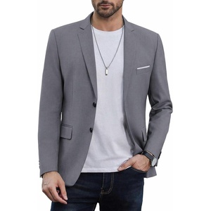 image:imageCOOFANDY Mens Causal Blazer Two Button Suit Jackets Lightweight Slim Fit Sports CoatsLight Gray