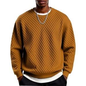 image:imageCOOFANDY Mens Crewneck Sweatshirt Geometric Texture Casual Long Sleeve Sweatshirts Fashion Pullover ShirtsBrown