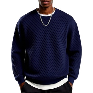 image:imageCOOFANDY Mens Crewneck Sweatshirt Geometric Texture Casual Long Sleeve Sweatshirts Fashion Pullover ShirtsNavy Blue