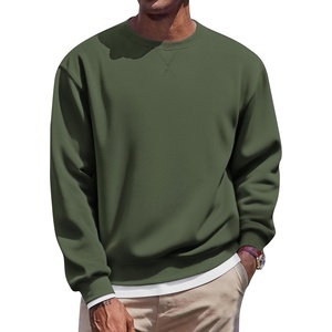 image:imageCOOFANDY Mens Fleece Crewneck Sweatshirt Casual Long Sleeve Pullover Fall Winter Warm Sweatshirts Fashion PulloversArmy Green