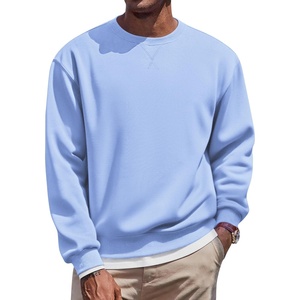 image:imageCOOFANDY Mens Fleece Crewneck Sweatshirt Casual Long Sleeve Pullover Fall Winter Warm Sweatshirts Fashion PulloversLight Blue