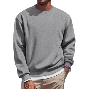 image:imageCOOFANDY Mens Fleece Crewneck Sweatshirt Casual Long Sleeve Pullover Fall Winter Warm Sweatshirts Fashion PulloversLight Gray