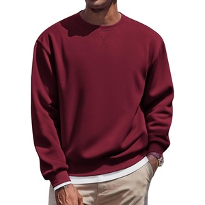 image:imageCOOFANDY Mens Fleece Crewneck Sweatshirt Casual Long Sleeve Pullover Fall Winter Warm Sweatshirts Fashion PulloversWine Red