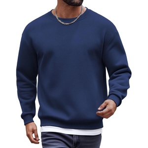 image:imageCOOFANDY Mens Fleece Crewneck Sweatshirt Cotton Long Sleeve Pullover Casual Thermal ShirtsBlue Purple