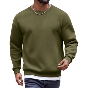 image:imageCOOFANDY Mens Fleece Crewneck Sweatshirt Cotton Long Sleeve Pullover Casual Thermal ShirtsDark Green