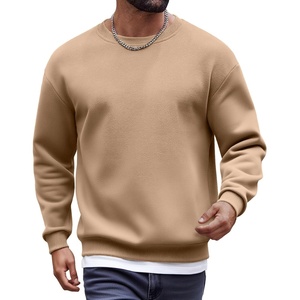 image:imageCOOFANDY Mens Fleece Crewneck Sweatshirt Cotton Long Sleeve Pullover Casual Thermal ShirtsKhaki