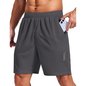 image:imageCOOFANDY Mens Gym Athletic Shorts with Zipper Pockets Quick Dry 7 Workout Running Training ShortsDark Gray