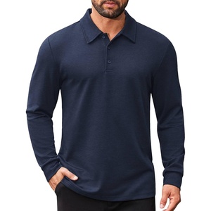 image:imageCOOFANDY Mens Long Sleeve Polo Shirts Business Casual Collared Shirts Work Office Top Lightweight Button Golf ShirtBluish Purple