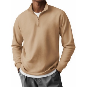 image:imageCOOFANDY Mens Quarter Zip Mock Neck Pullover SweaterKhaki