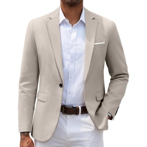 image:imageCOOFANDY Mens Slim Fit Casual Blazers Lightweight Sport Coats One Button Suit JacketsLight Grey