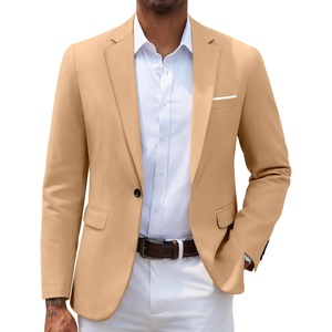 image:imageCOOFANDY Mens Slim Fit Casual Blazers Lightweight Sport Coats One Button Suit JacketsLight Khaki