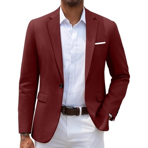 image:imageCOOFANDY Mens Slim Fit Casual Blazers Lightweight Sport Coats One Button Suit JacketsRed