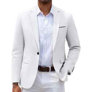 image:imageCOOFANDY Mens Slim Fit Casual Blazers Lightweight Sport Coats One Button Suit JacketsWhite