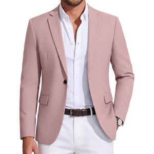 image:imageCOOFANDY Mens Sport Coat Casual Blazer One Button Business Suit JacketDark Pink