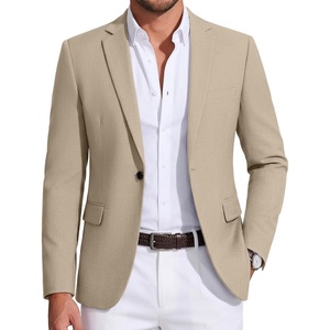 image:imageCOOFANDY Mens Sport Coat Casual Blazer One Button Business Suit JacketLight Khaki