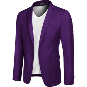 image:imageCOOFANDY Mens Sport Coat Casual Blazer One Button Business Suit JacketPurple