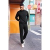 image:imageCOOFANDY 2 Piece Set for Men Casual 14 Zip Track Suits Set Long Sleeve Quarter Pullover Jogging Suits 2025 Fashion OutfitsAll Black