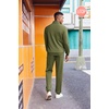image:imageCOOFANDY 2 Piece Set for Men Casual 14 Zip Track Suits Set Long Sleeve Quarter Pullover Jogging Suits 2025 Fashion OutfitsArmy Green
