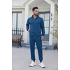 image:imageCOOFANDY 2 Piece Set for Men Casual 14 Zip Track Suits Set Long Sleeve Quarter Pullover Jogging Suits 2025 Fashion OutfitsBlue