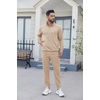 image:imageCOOFANDY 2 Piece Set for Men Casual 14 Zip Track Suits Set Long Sleeve Quarter Pullover Jogging Suits 2025 Fashion OutfitsCream