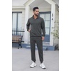 image:imageCOOFANDY 2 Piece Set for Men Casual 14 Zip Track Suits Set Long Sleeve Quarter Pullover Jogging Suits 2025 Fashion OutfitsDark Grey