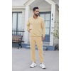 image:imageCOOFANDY 2 Piece Set for Men Casual 14 Zip Track Suits Set Long Sleeve Quarter Pullover Jogging Suits 2025 Fashion OutfitsLight Khaki