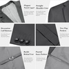 image:imageCOOFANDY Dress Suits for Men Two Button Slim Fit Suit Tuxedo Suit Jacket Wedding Jacket Blazer Suit Dark Grey XXL